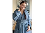 Dámský župan dlouhý s kapucí Klára Ženy - Dámské župany - Dámské dlouhé župany