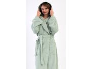 Ženy Dámské župany Dámské dlouhé župany - Dámský župan dlouhý s kapucí Máta Dámský župan dlouhý s kapucí Máta
