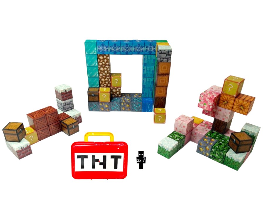 Magnetická stavebnice Minecraft TNT box 98ks - Magnetické stavebnice
