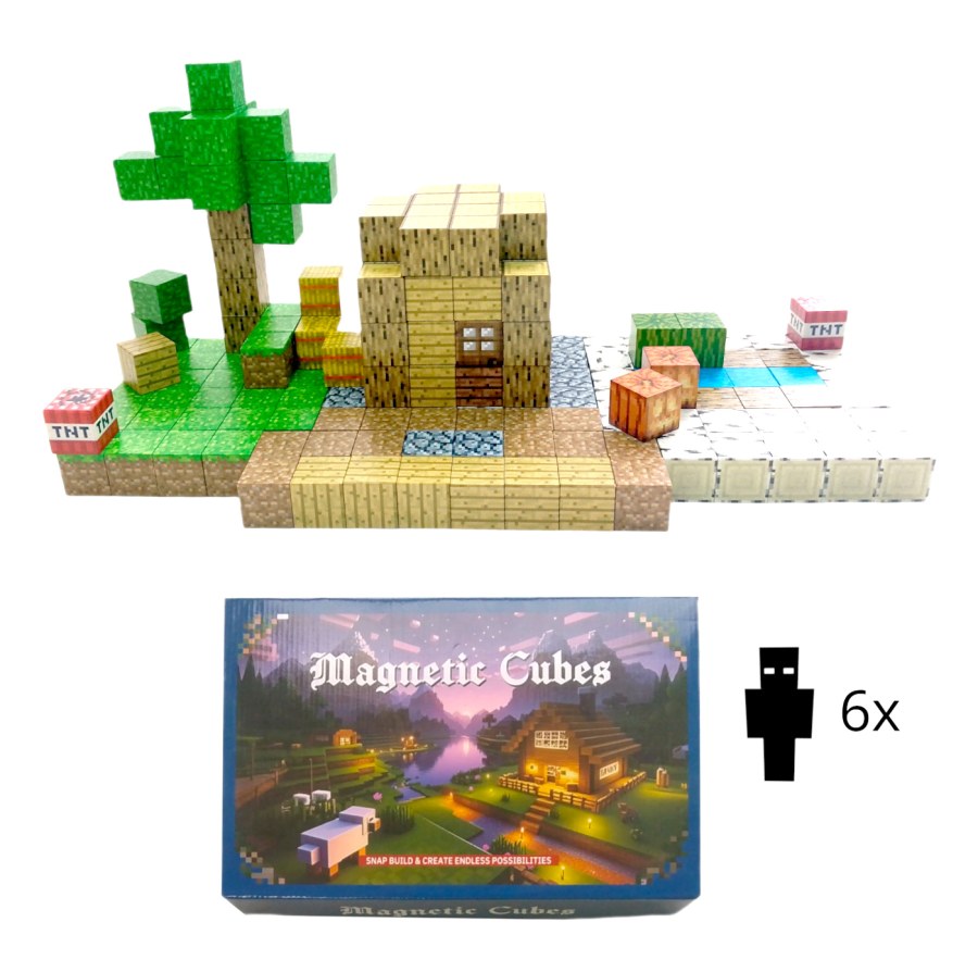 Magnetická stavebnice Minecraft Block World TNT building 198ks - Magnetické stavebnice