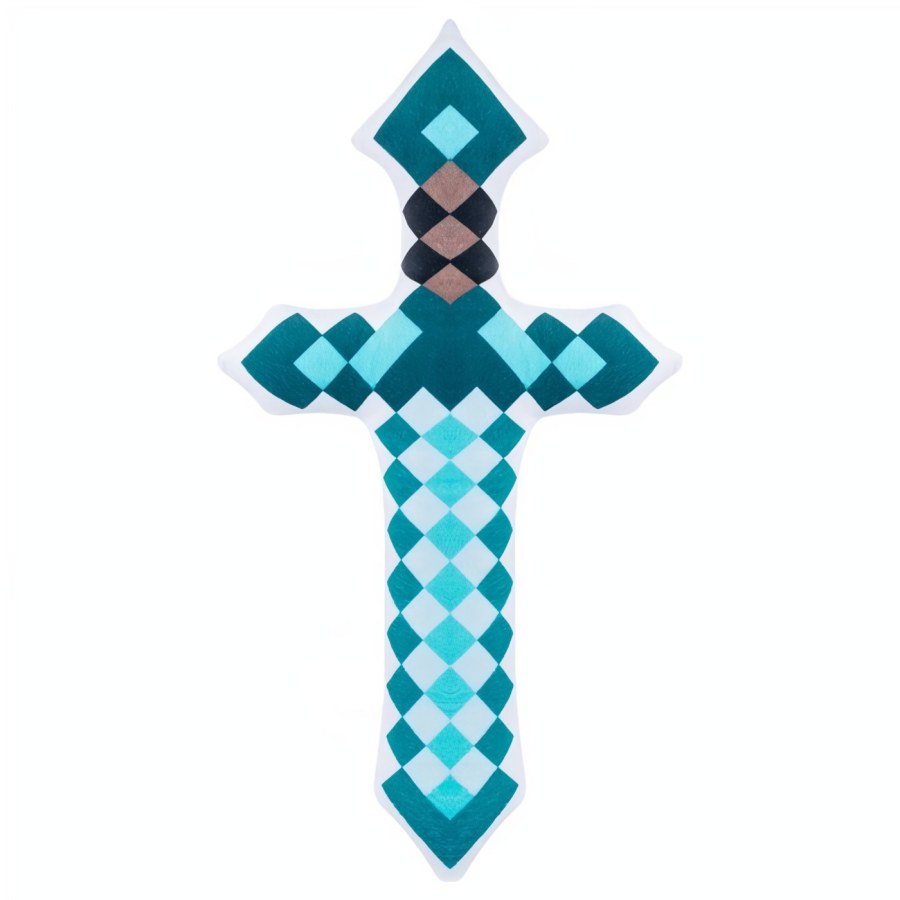Plyšový polštář Minecraft diamantový meč 60cm - Plyšové hračky