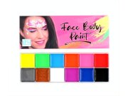 Dětská sada neonových barev na obličej a tělo 12 barev Párty a karneval - Barvy na obličej