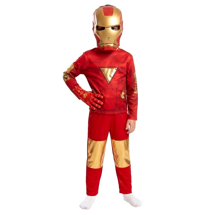 Dětský kostým Iron man s maskou a rukavicemi 122-134 L - Dětské kostýmy