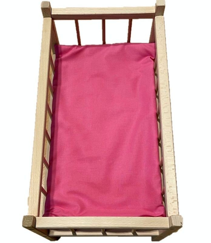SDS Matrace do postýlky pro panenky Růžová Bavlna, výplň: Polyester, 50/28 cm - matrace do POSTÝLKY