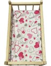 SDS Matrace do postýlky pro panenky Srdíčka šedorůžová Bavlna, výplň: Polyester, 50/28 cm