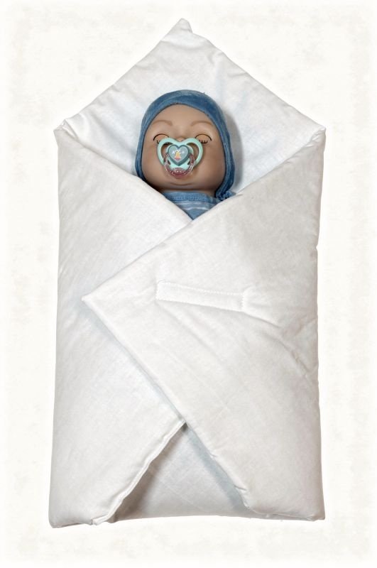 SDS Rychlozavinovačka pro panenky Bílá Bavlna, výplň: Polyester, 1x 60x60 cm - rychlozavinovačky