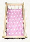 SDS Matrace do postýlky pro panenky Puntíky růžová, Bavlna, výplň: Polyester, 50x28 cm Pro panenky - matrace do POSTÝLKY