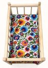 SDS Matrace do postýlky pro panenky Květy bílá, Bavlna, výplň: Polyester, 50x28 cm Pro panenky - matrace do POSTÝLKY