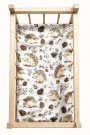 SDS Matrace do postýlky pro panenky Ježci v lese, Bavlna, výplň: Polyester, 50x28 cm Pro panenky - matrace do POSTÝLKY