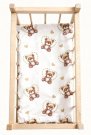 SDS Matrace do postýlky pro panenky Medvídek v srdci bílá, Bavlna, výplň: Polyester, 50x28 cm Pro panenky - matrace do POSTÝLKY