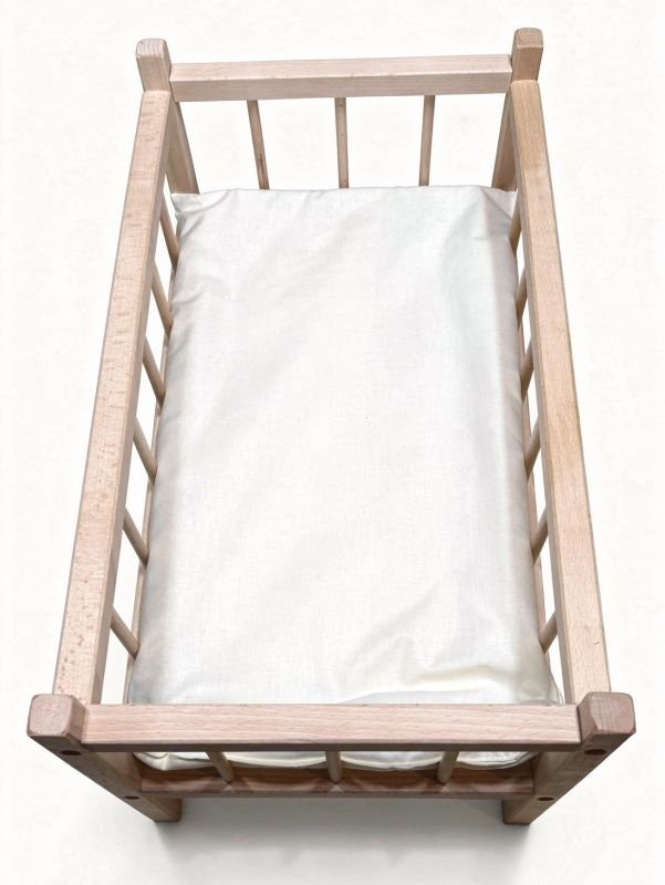 SDS Matrace do postýlky pro panenky Smetanová, Bavlna, výplň: Polyester, 50x28 cm - matrace do POSTÝLKY