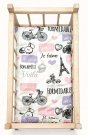 SDS Matrace do postýlky pro panenky Paříž růžová, Bavlna, výplň: Polyester, 50x28 cm Pro panenky - matrace do POSTÝLKY
