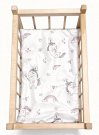 SDS Matrace do postýlky pro panenky Jednorožec bílá, Bavlna, výplň: Polyester, 50x28 cm Pro panenky - matrace do POSTÝLKY