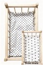 SDS Matrace do postýlky pro panenky Puntíky bílá_Hvězdičky bílá, Bavlna, výplň: Polyester, 50x28 cm Pro panenky - matrace do POSTÝLKY