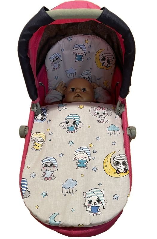SDS Peřinky do kočárku pro panenky Usínáčci Bavlna, výplň: Polyester, 1x 27x40 cm / 25x20 cm - peřinky do KOČÁRKU