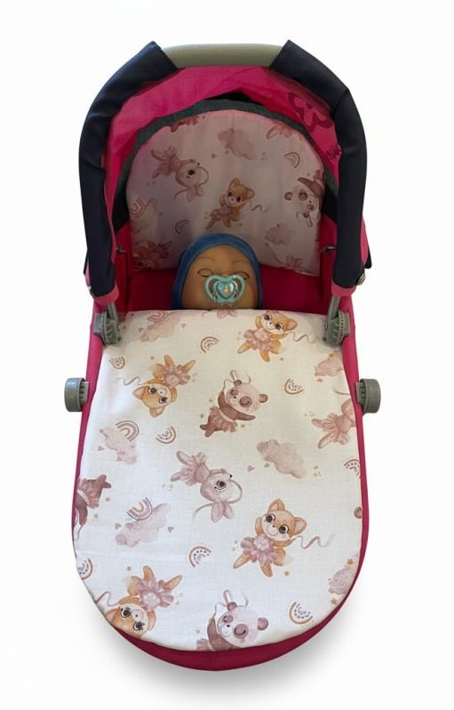 SDS Peřinky do kočárku pro panenky Aloha Bavlna, výplň: Polyester, 1x 27x40 cm / 25x20 cm - peřinky do KOČÁRKU