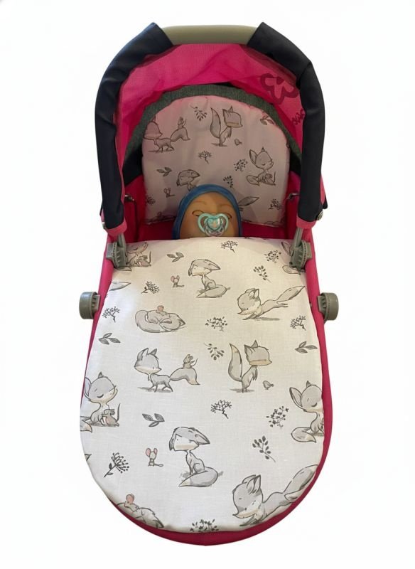 SDS Peřinky do kočárku pro panenky Lištičky Bavlna, výplň: Polyester, 1x 27x40 cm / 25x20 cm