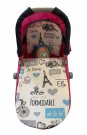 Pro panenky peřinky do KOČÁRKU - SDS Peřinky do kočárku pro panenky Paříž modrá Bavlna, výplň: Polyester, 1x 27x40 cm / 25x20 cm SDS Peřinky do kočárku pro panenky Paříž modrá Bavlna, výplň: Polyester, 1x 27x40 cm / 25x20 cm