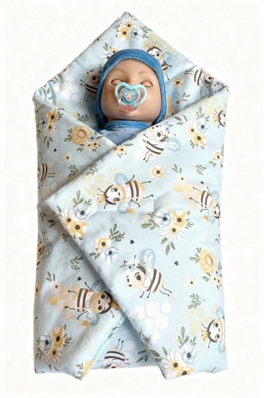 SDS Rychlozavinovačka pro panenky Včelky Bavlna, výplň: Polyester, 1x 60x60 cm - rychlozavinovačky