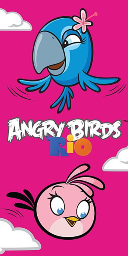 Osuška Angry Birds Rio Stella a Perla 70/140 - plážové osušky