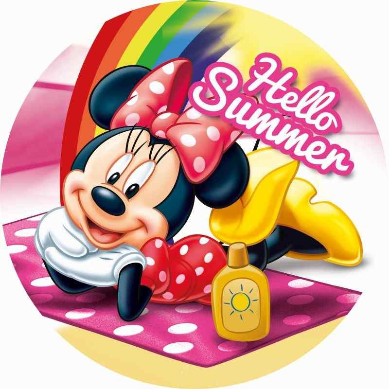 Osušky,ručníky, ponča - plážové osušky - Tvarovaná Micro osuška Minnie Summer 120 cm Tvarovaná Micro osuška Minnie Summer 120 cm - plážové osušky
