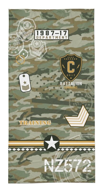 DETEXPOL Osuška Army Bavlna - Froté, 70/140 cm - plážové osušky