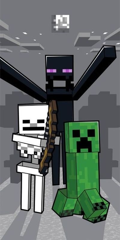 JERRY FABRICS Osuška Minecraft Mob Attack Bavlna - Froté, 70/140 cm - plážové osušky
