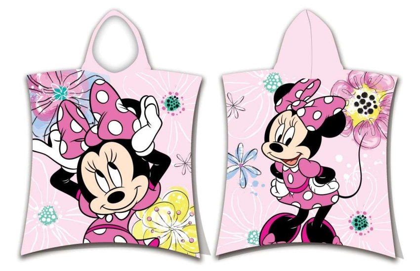 JERRY FABRICS Pončo Minnie Pink bow Bavlna - Froté, 50/115 cm - ponča