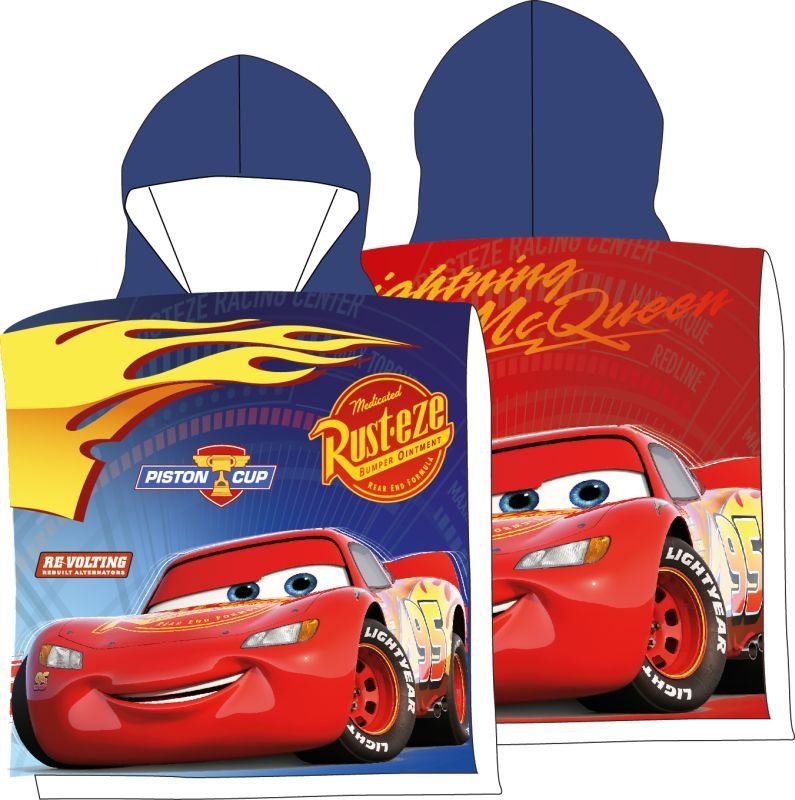 FARO Pončo Cars piston cup Bavlna - Froté, 55/110 cm - ponča