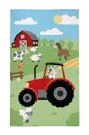 DETEXPOL Dětský ručník Farma červená Bavlna - Froté, 50/30 cm Osušky,ručníky, ponča - Dětské ručníky 50x30 cm
