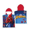 Osušky,ručníky, ponča ponča - FARO Pončo Spiderman blue micro Polyester - mikrovlákno, 50/100 FARO Pončo Spiderman blue micro Polyester - mikrovlákno, 50/100