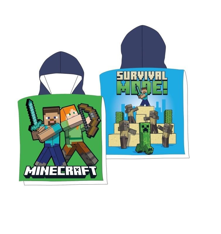FARO Pončo Minecraft micro Polyester - mikrovlákno, 50/100 - ponča