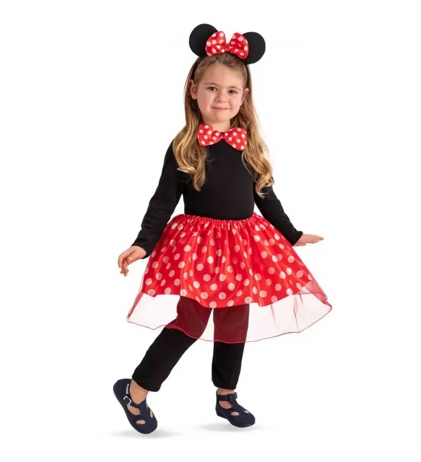Dětský kostýmek Myška Minnie s motýlkem 3v1