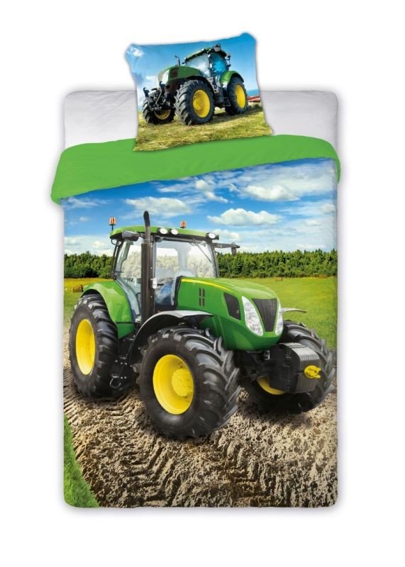 FARO Povlečení Traktor zelený  Bavlna, 140/200, 70/90 cm