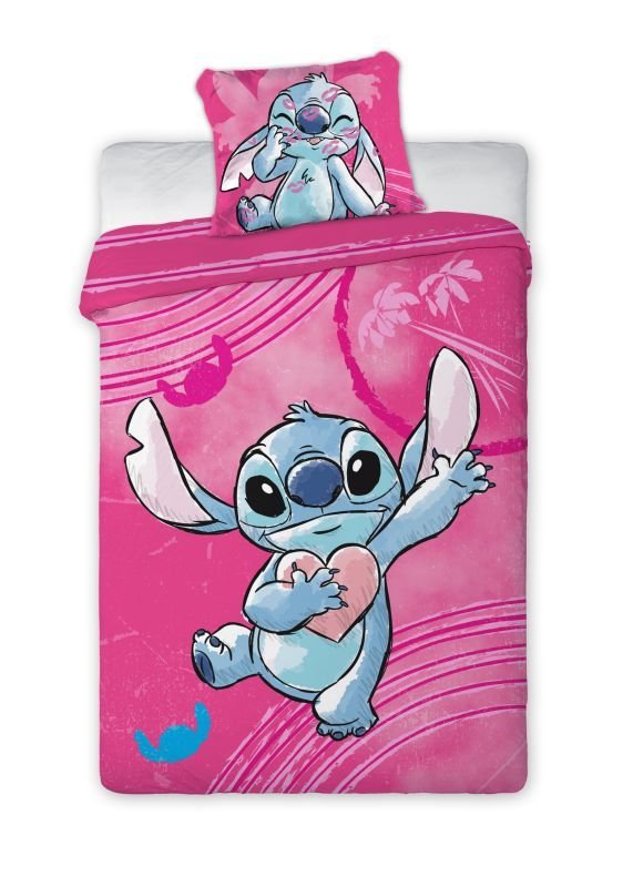 FARO Povlečení Lilo and Stitch pink Bavlna, 140/200, 70/90 cm - Povlečení licenční