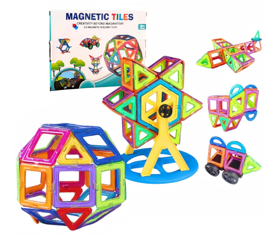 Magnetická 3D stavebnice Circle s kolotočem 74ks - Magnetické stavebnice