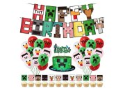 Velká narozeninová sada Minecraft Pixel 49ks Párty a karneval - Sady balónků a girlandy