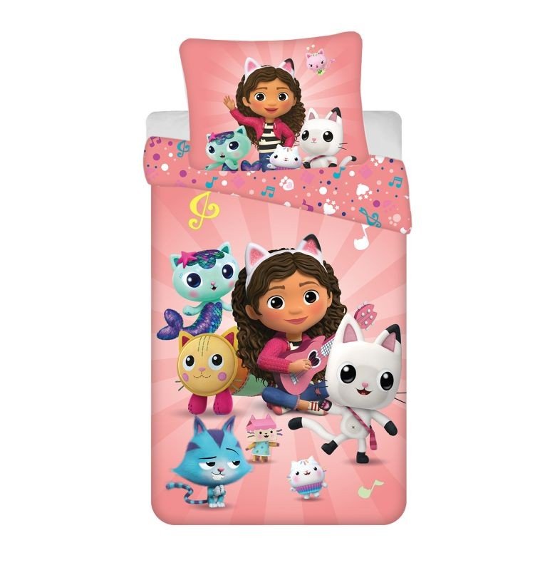 JERRY FABRICS Povlečení Gábinin kouzelný domek Bavlna, 140/200, 70/90 cm - Povlečení licenční