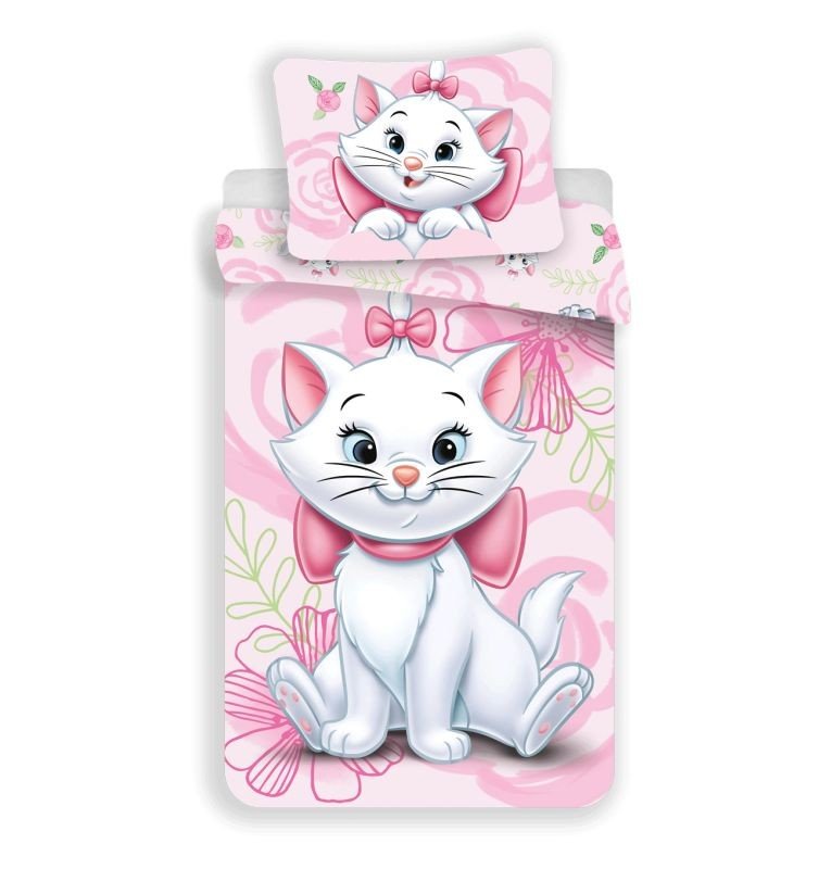 JERRY FABRICS Povlečení Kočička Marie Pink 03 Bavlna, 140/200, 70/90 cm - Povlečení licenční