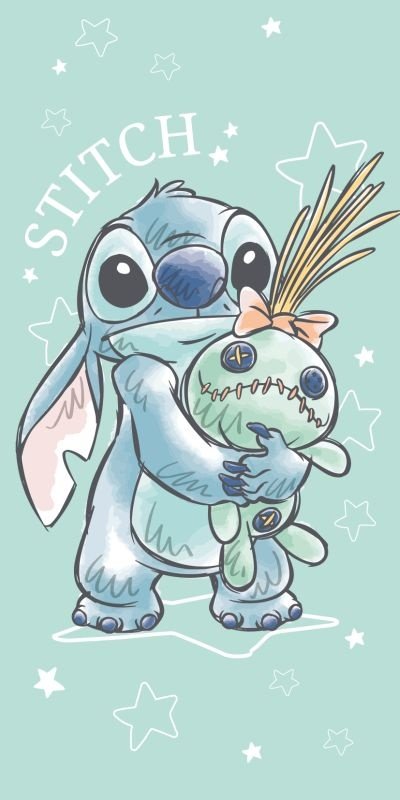 JERRY FABRICS Osuška Lilo and Stitch Buddies Bavlna - Froté, 70/140 cm - plážové osušky