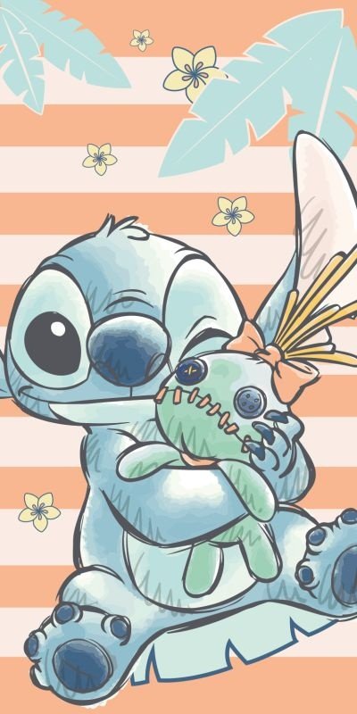 JERRY FABRICS Osuška Lilo and Stitch Tropical Hugs  Bavlna - Froté, 70/140 cm
