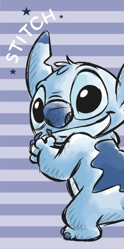 JERRY FABRICS Osuška Micro Lilo and Stitch Stripes Polyester, 70/140 cm - plážové osušky