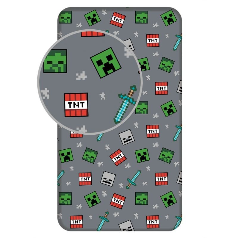 JERRY FABRICS Prostěradlo Minecraft We got this Bavlna, 90/200 cm - Licenční prostěradla