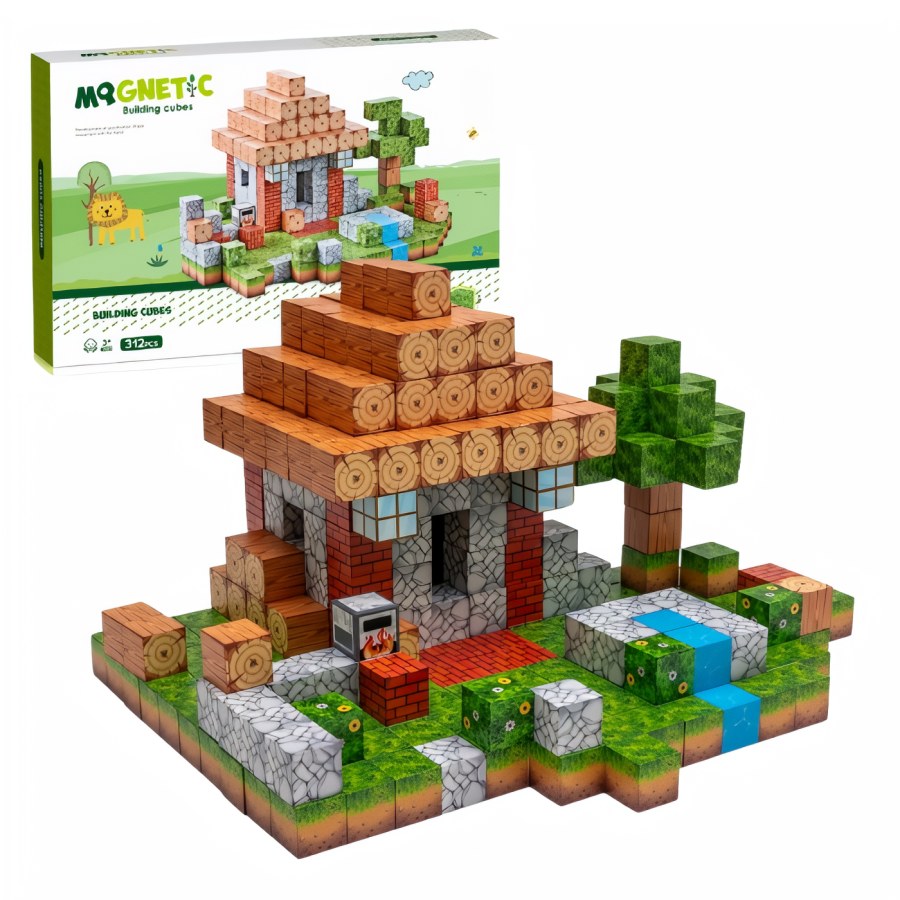 Magnetická stavebnice Minecraft Country cottage 312ks - Magnetické stavebnice