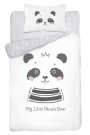 DETEXPOL Bambusové povlečení do postýlky Panda Bavlna, Bambus, 100/135, 40/60 cm