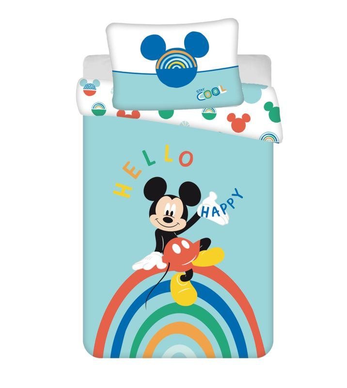 JERRY FABRICS Povlečení do postýlky Mickey rainbow baby Bavlna, 100/135, 40/60 cm JERRY FABRICS Povlečení do postýlky Mickey rainbow baby Bavlna, 100/135, 40/60 cm