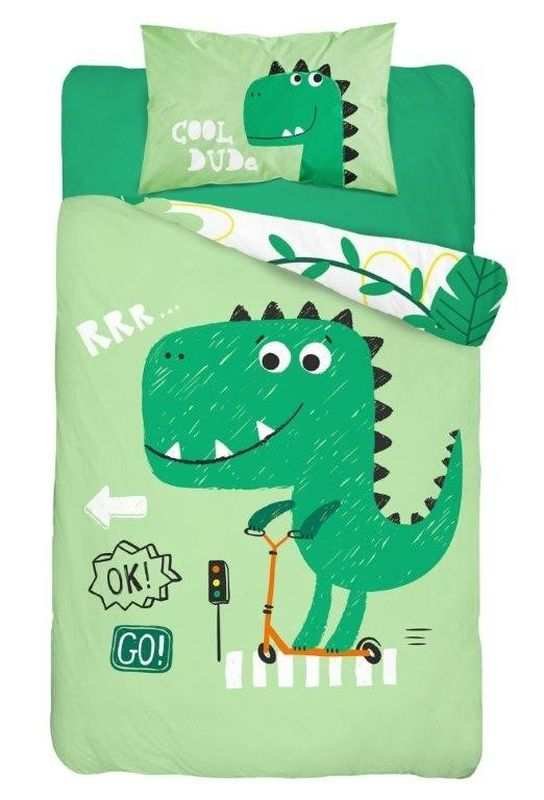 DETEXPOL Bambusové povlečení do postýlky Dino green Bavlna, Bambus, 100/135, 40/60 cm DETEXPOL Bambusové povlečení do postýlky Dino green Bavlna, Bambus, 100/135, 40/60 cm