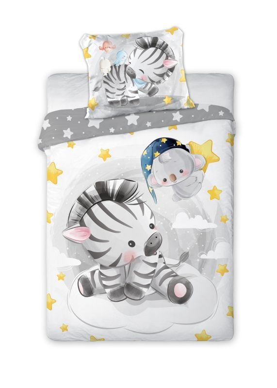 FARO Povlečení do postýlky Zebra Bavlna, 100/135, 40/60 cm - Povlečení nelicenční