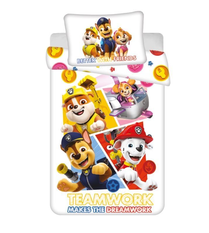 JERRY FABRICS Povlečení do postýlky Paw Patrol PP498 baby Bavlna, 100/135, 40/60 cm JERRY FABRICS Povlečení do postýlky Paw Patrol PP498 baby Bavlna, 100/135, 40/60 cm
