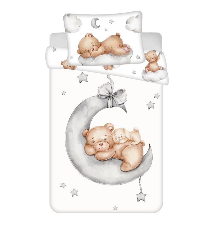 JERRY FABRICS Povlečení do postýlky Medvídek Ribbon baby Bavlna, 100/135, 40/60 cm - Povlečení nelicenční